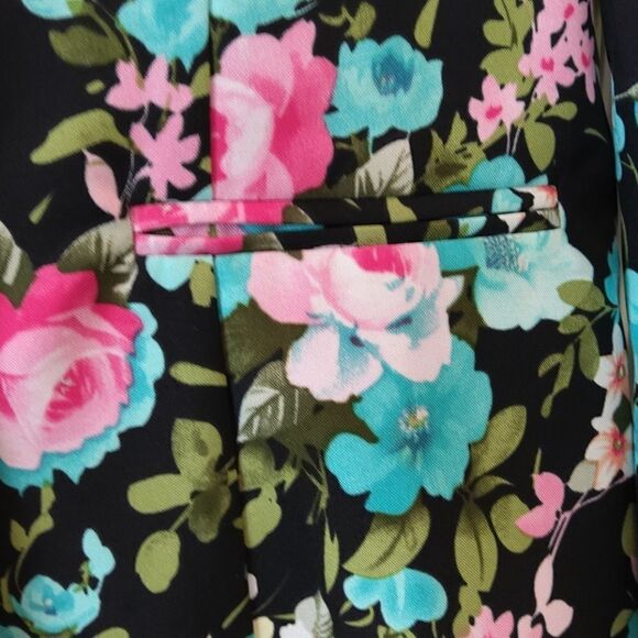 BFA Classics black floral unlined Blazer - Picture 4 of 11